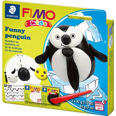 FIMO Комплект глина Staedtler Fimo Kids, 2x42g, Penguin (28010-А-PENGUIN)