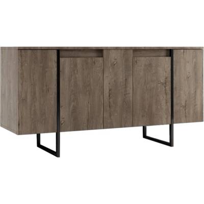 TopMebel Меламинов бюфет Luxe в цвят орех 160x35x80см