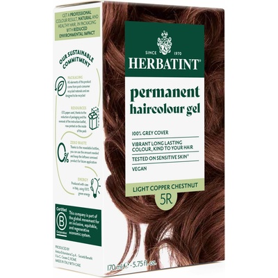 Herbatint Permanentní barva na vlasy 5R Světle měděný kaštan 150 ml