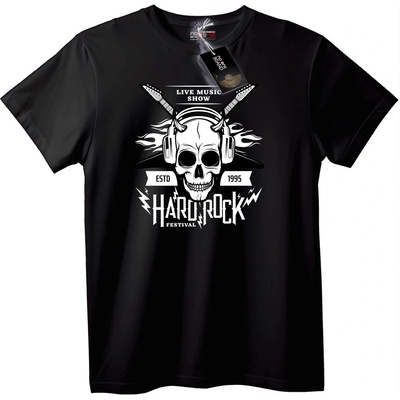 NOONEBRAND Тениска Черепи от Hard Rock Фестивал - S, Black