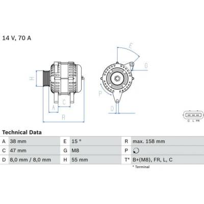 generátor BOSCH 0 986 083 510