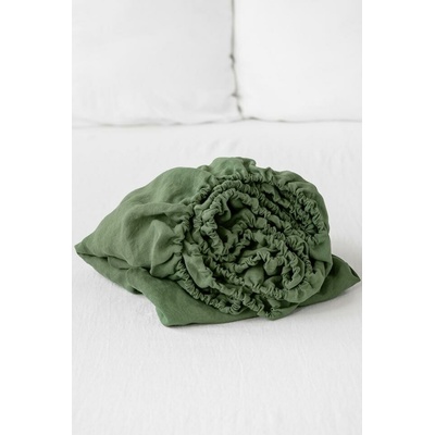 Magic Linen Ľanové prestieradlo Forest Green 160x200x23