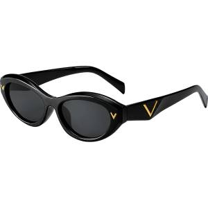 Techsuit Слънчеви очила Techsuit Sunglasses (77115) - дамски, малки овални, Бохо стил - Черен (KF2364786) Слънчеви очила