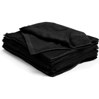 BraveHead Bleachsafe Cotton towel kadeřnický bavlněný ručník 34 x 82 cm černý