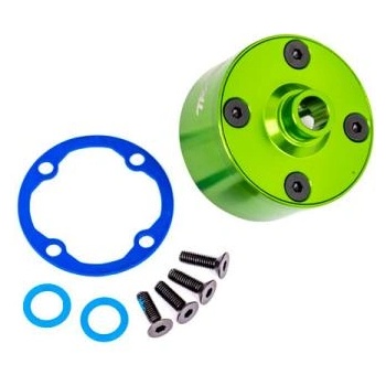 Traxxas тяло на диференциала алуминиево зелено анодирано