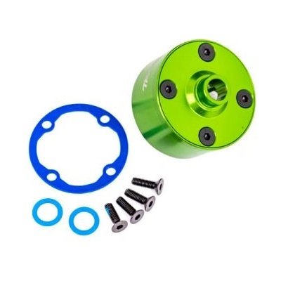 Traxxas тяло на диференциала алуминиево зелено анодирано