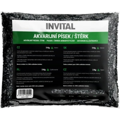 INVITAL Аквариумен пясък черен 2-4 мм 3 кг