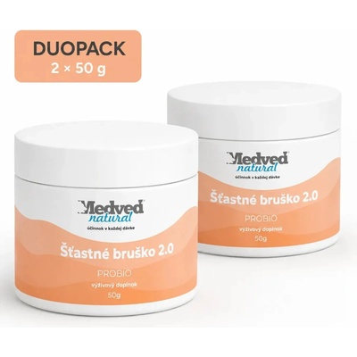 Medvěd Natural Šťastné bříško 2.0 PROBIO 2×50 g