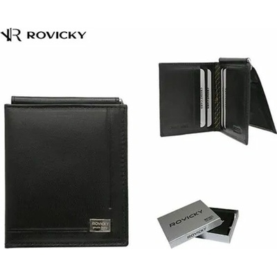 Čierna minimalistická pánska peňaženka