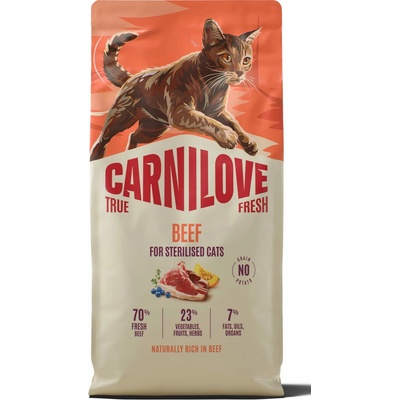 CARNILOVE TRUE FRESH Cat Dry Beef for Sterilised Adult All Breeds 6 kg