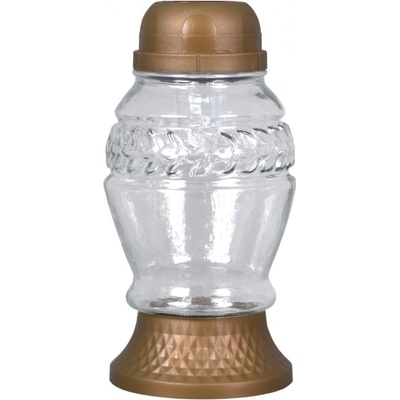 Lampa hřbitovní VĚTVIČKA skleněná solární d10x20cm – Zboží Dáma