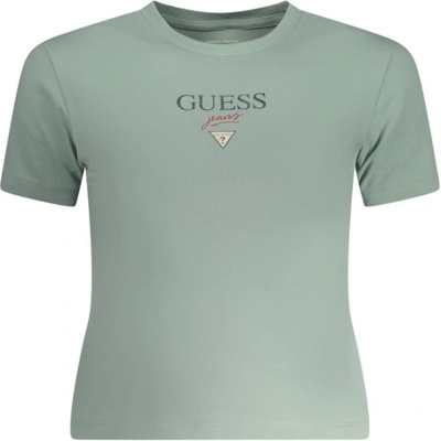 Guess jeans Къса дамска тениска с къс ръкав guess jeans, Размер l, Цвят Зелено (w6ri15j1314_vef84i)