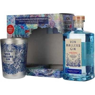 Von Hallers Gin 44% 0,5 l (darčekové balenie 1 pohár)