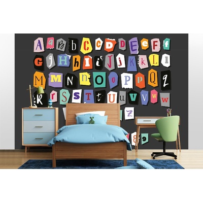 DIMEX ART Самозалепваща се флизелинова фототапета цветна азбука 375 x 250 см