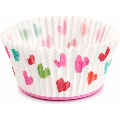 Cake star papírové košíčky na muffiny a cupcakes barevné 50x30 mm 100ks-vzor 25