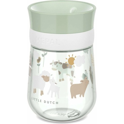 Mepal plastový detský hrnček 300 ml Svetlozelený Little Farm by Little Dutch