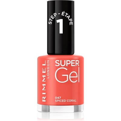 Rimmel Super Gel gélový lak na nechty 047 Spiced Coral 12 ml