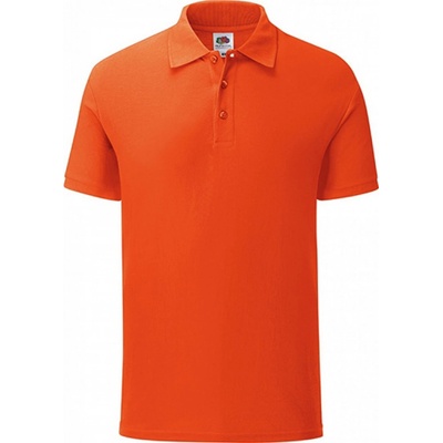 Fruit of the Loom pánská slim-fit polokošile Iconic s rozparky F512 oranžová
