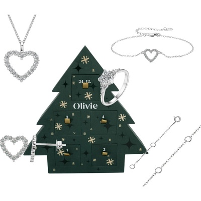 Olivie Adventní kalendář MOISSANITE SRDCE 9882