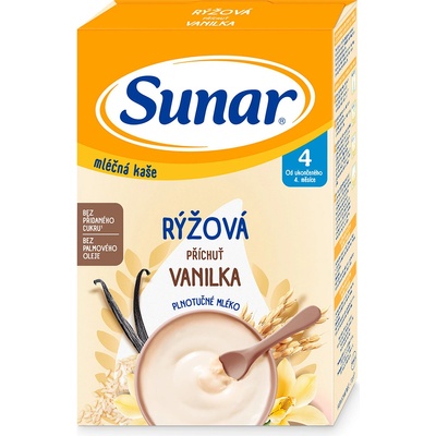 Sunar mliečna kaša ryžová vanilková 210 g