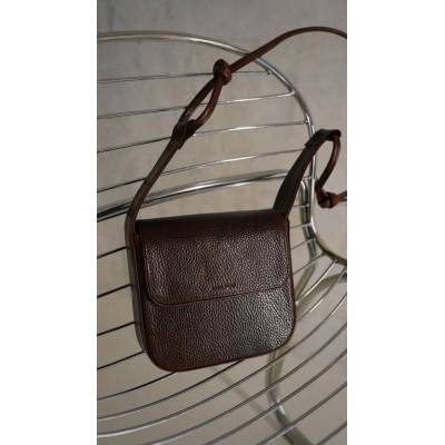 LAVA FLOW LITOVSKÝ Ateliér AGLEA kožená crossbody kabelka MUSA hnedá