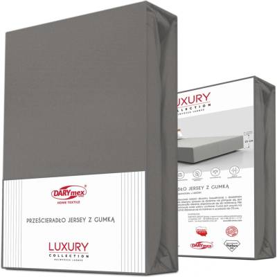 Darymex elastické jersey prostěradlo antracitové 200X220x30