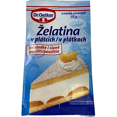 Dr.Oetker želatina v plátcích 10 g
