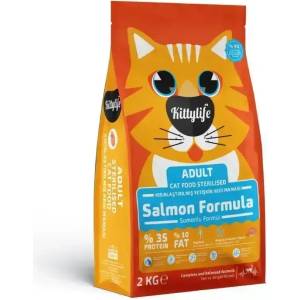 Normpati Храна за Кастрирани Котки KITTYLIFE STERILISED Сьомга 2кг (KITTYLIFE CAT ADULT STERILISED with SALMON & RICE)