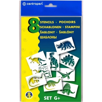 Centropen Šablony A5 Dinosauři 8 ks
