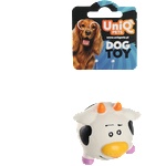 Uniq Pets Squeakies Cow Ball - латексова топка крава за куче с пищялка, 6 см