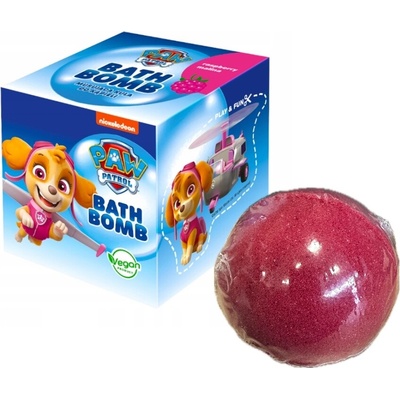 Nickelodeon Paw Patrol Bath Bomb bomba do kúpeľa pre deti Raspberry Skye 165 g