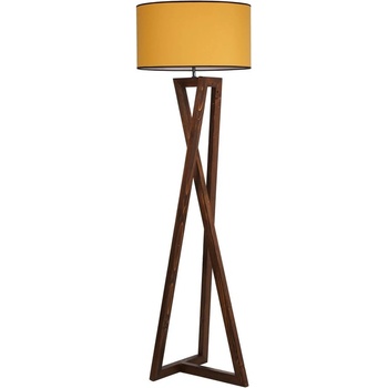 Opviq Подова лампа в цвят горчица и кафяво с текстилен абажур (височина 149 cm) Maçka - Opviq lights (534LUN2156)