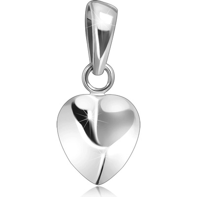 Šperky eshop Přívěsek ze stříbra 925 podlouhlé plné srdíčko V7.13