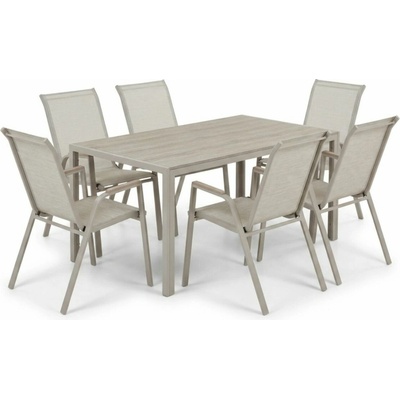 Vikio Zahradní jídelní set 150x90 pro 6 osob bežová AZS156BE-6