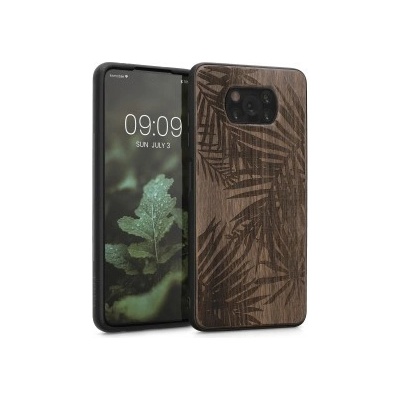 Pouzdro Kwmobile Dřevěné Xiaomi Poco X3 NFC / Poco X3 Pro tmavě hnědé