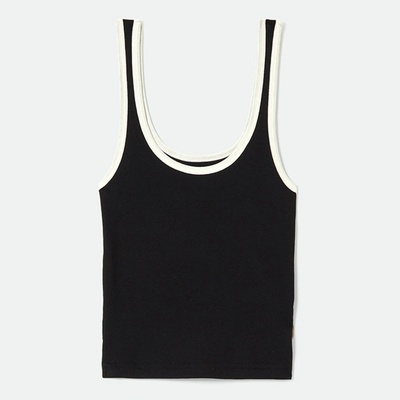 BRIXTON tielko Ringer Organic A-Tank Black/Off White BKOFF