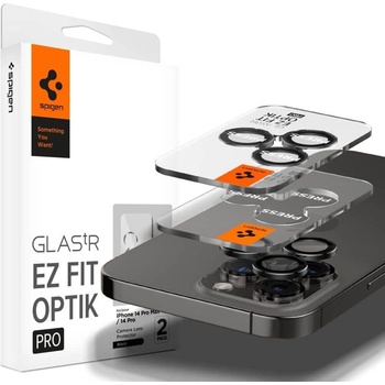 Spigen Протектор за Камерата на iPhone 14 Pro, Spigen EZ Fit Optik Pro Glass tR 2бр. , Черен (AGL05205)