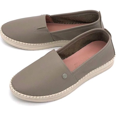 Looke Dámské kožené mokasíny DL1192-34 hnědé