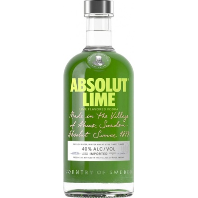 Absolut Lime 40% 0,7 l (čistá fľaša)