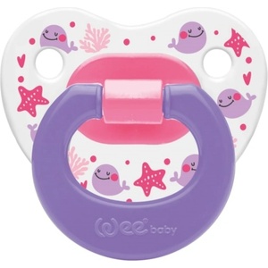 Wee Baby Ортодонтска залъгалка Wee Baby - Patterned, 18+ m, розова с китчета (835) - baby
