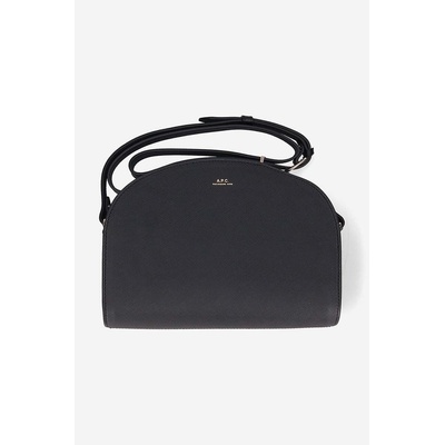 APC Кожена чанта A. P. C. Sac Demi-lune в черно PXBJQ-F61048 BLACK (PXBJQ.F61048)