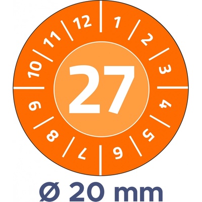 Avery Zweckform 6945-2027 Revizní štítky 20 mm 120 ks oranžové