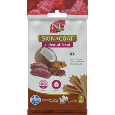 N&D QUINOA Dog Dental Snack Skin&Coat Venis. M&L 100 g