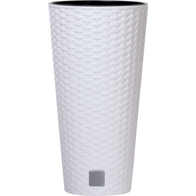 Prosperplast RATO TUBUS Květináč 20x38,1 cm ratan bílý