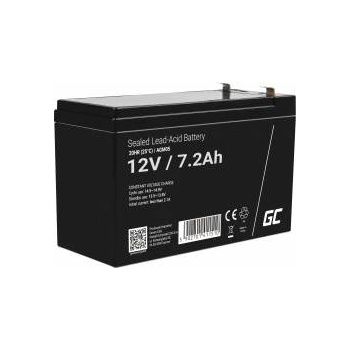 Green Cell Rechargeable battery AGM 12V 7.2Ah Maintenancefree for UPS ALARM