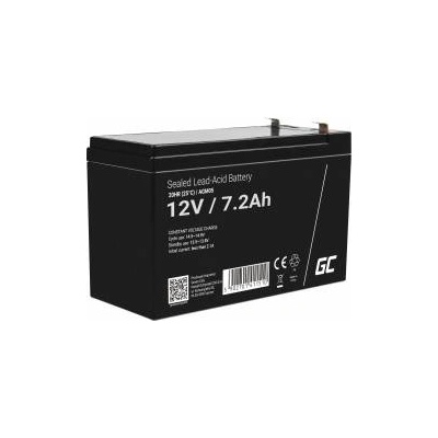 Green Cell Rechargeable battery AGM 12V 7.2Ah Maintenancefree for UPS ALARM