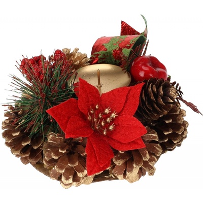 Home Styling Collection Svícen ze šišek vánoční dekorace 15 cm