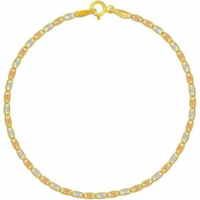 Silvego Zlatý náramek Lunaria ze žlutého, bílého a růžového zlata 1,9 mm FNN1962BGYWR