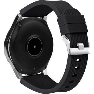 Eternico Essential Vertical Grain Silver Buckle universal Quick Release 22mm čierny AET-SMQRVEG25B-22