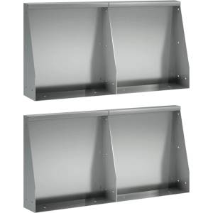 vidaXL Задържащи стени 4 бр. 40 x 12 x 50 см Поцинкована стомана (3449070)